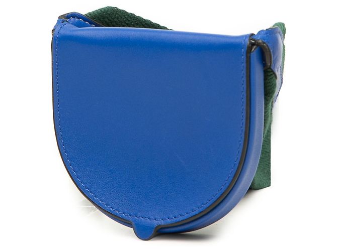 LOEWE Mini Borsa Heel Pouch in pelle di vitello morbida blu - vista 2