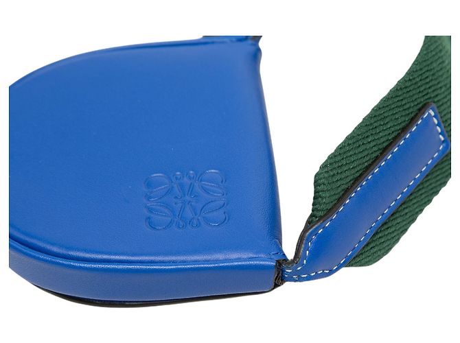 LOEWE Mini Borsa Heel Pouch in pelle di vitello morbida blu - vista 8