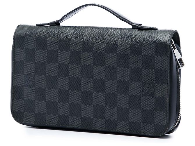 Portefeuille Louis Vuitton Black Damier Graphite Zippy XL Noir - vue 2