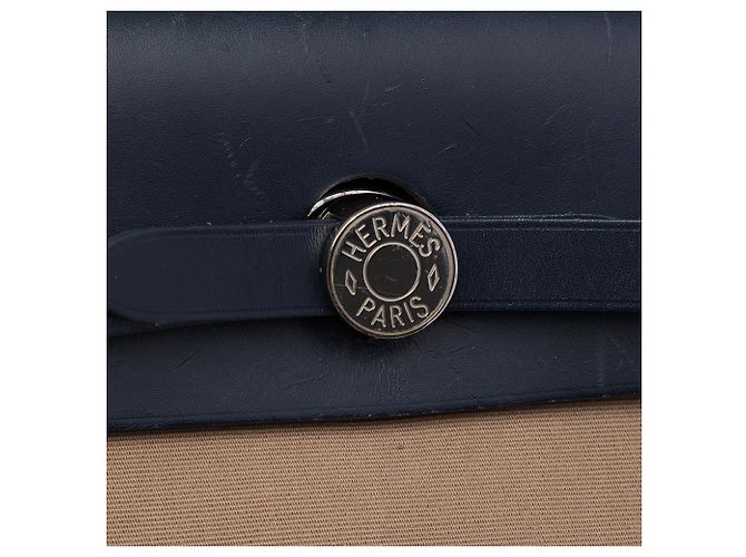 Hermès Brown Toile Herbag Zip 31 Castaño Gris pardo - vista 5