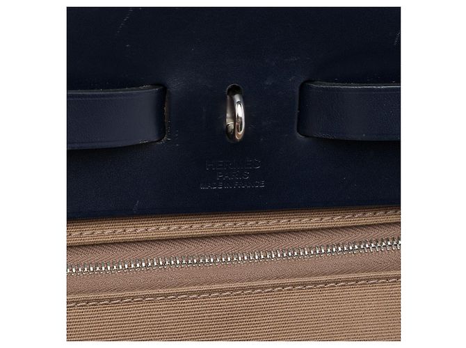 Hermès Brown Toile Herbag Zip 31 Castaño Gris pardo - vista 6