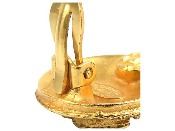 Orecchini a clip rotondi placcati oro Chanel Gold CC D'oro - vista 11