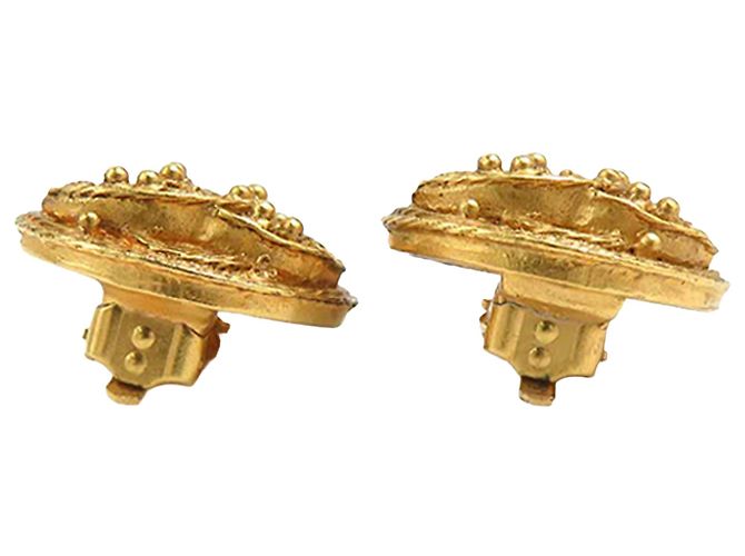 Orecchini a clip rotondi placcati oro Chanel Gold CC D'oro - vista 6