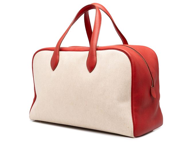 Hermès Beige Toile and Clemence Victoria 43 - vista 2