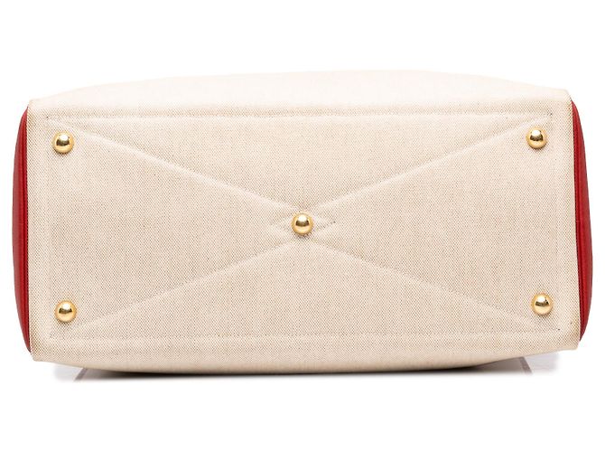 Hermès Beige Toile and Clemence Victoria 43 - vista 3