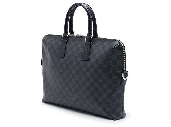 Louis Vuitton Black Damier Graphite Porte Documents Jour Schwarz - Ansicht 2