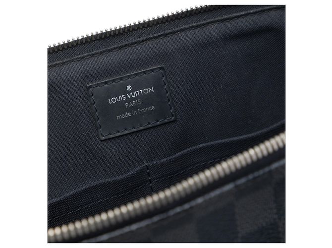 Louis Vuitton Black Damier Graphite Porte Documents Jour Schwarz - Ansicht 5