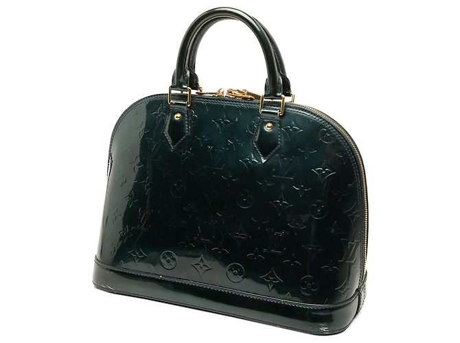 Louis Vuitton Blue Monogram Vernis Alma PM Bleu Bleu foncé - vue 2