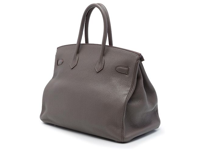 Hermès Gray Togo Birkin Retourne 35 Castaño Gris antracita - vista 2