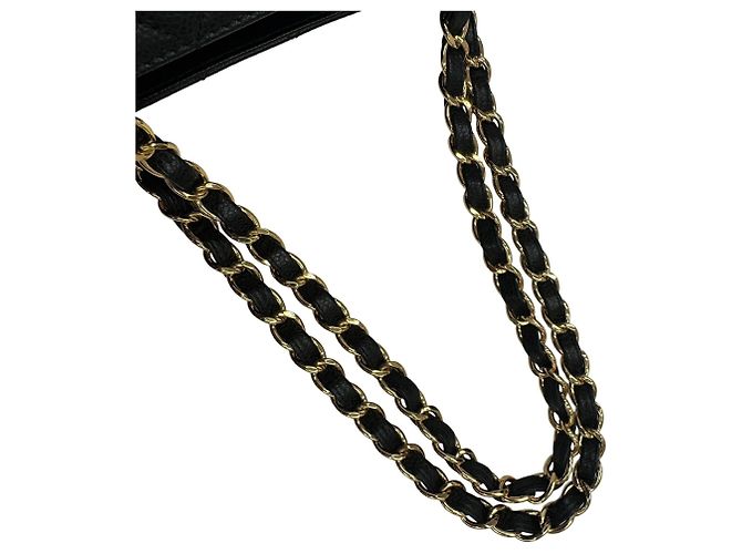 Borsa a catena Chanel Petite Timeless Tote Nero - vista 10