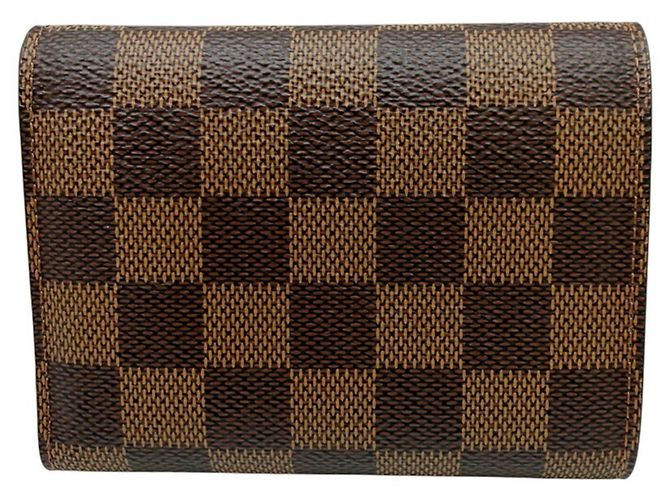 Louis Vuitton Damier Portefeuille Victorine Wallet Marron Rouge Damier ebène - vue 2