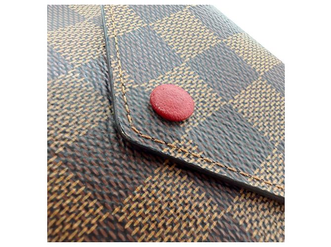 Louis Vuitton Damier Portefeuille Victorine Wallet Marron Rouge Damier ebène - vue 4