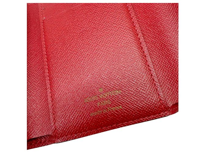 Louis Vuitton Damier Portefeuille Victorine Wallet Marron Rouge Damier ebène - vue 6