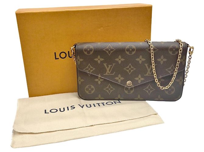 Louis Vuitton Pochette Felicie Monogram Chain Shoulder Bag Braun Fuschia Monogramm - Ansicht 12