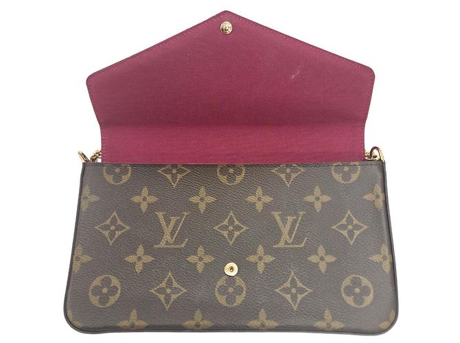 Louis Vuitton Pochette Felicie Monogram Chain Shoulder Bag Braun Fuschia Monogramm - Ansicht 7