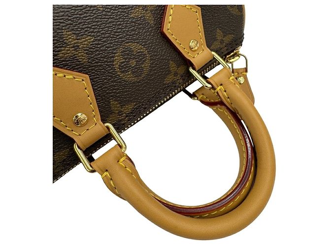Bolsa de Ombro Louis Vuitton Monogram Nano Speedy Marrom Monograma - vista 10