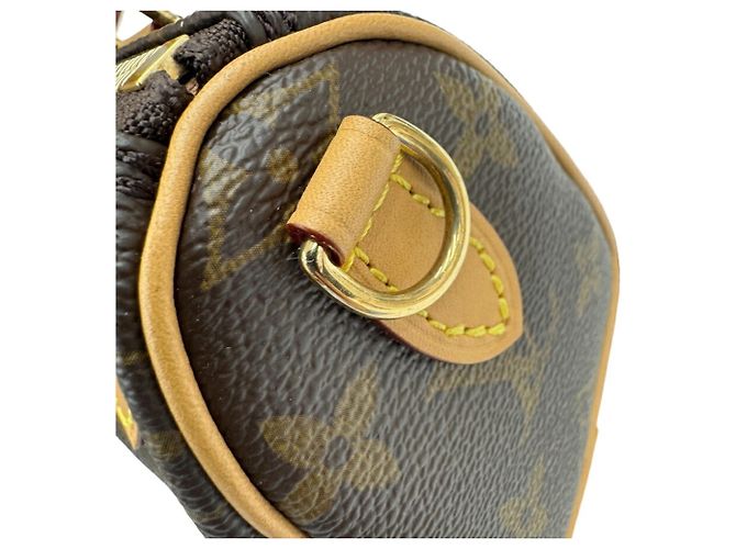 Bolsa de Ombro Louis Vuitton Monogram Nano Speedy Marrom Monograma - vista 13