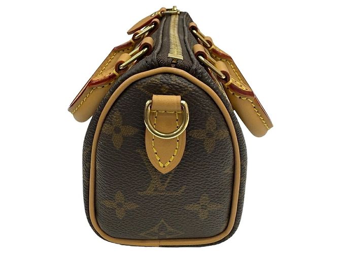 Bolsa de Ombro Louis Vuitton Monogram Nano Speedy Marrom Monograma - vista 2