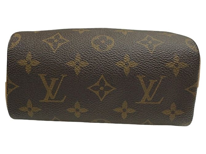 Bolsa de Ombro Louis Vuitton Monogram Nano Speedy Marrom Monograma - vista 4