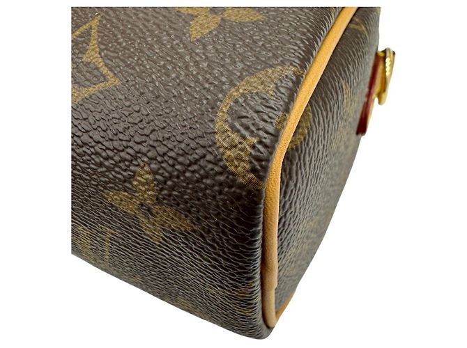Bolsa de Ombro Louis Vuitton Monogram Nano Speedy Marrom Monograma - vista 6