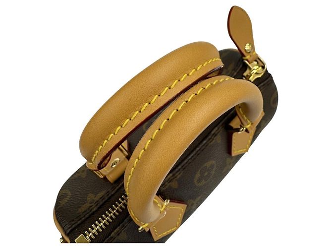 Bolsa de Ombro Louis Vuitton Monogram Nano Speedy Marrom Monograma - vista 9