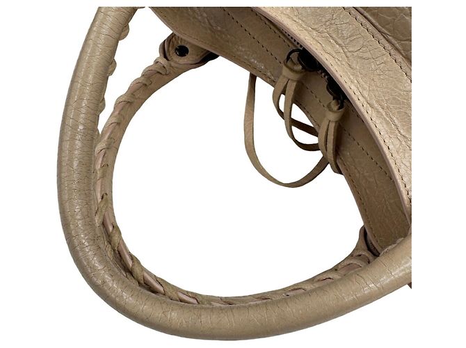 Sac à épaule Balenciaga City Beige - vue 12