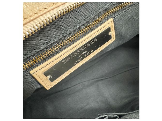 Sac à épaule Balenciaga City Beige - vue 14