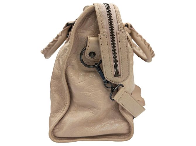 Sac à épaule Balenciaga City Beige - vue 3