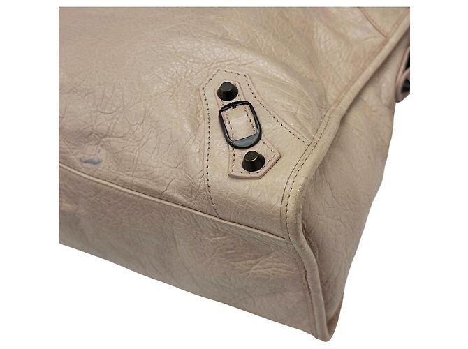 Sac à épaule Balenciaga City Beige - vue 7