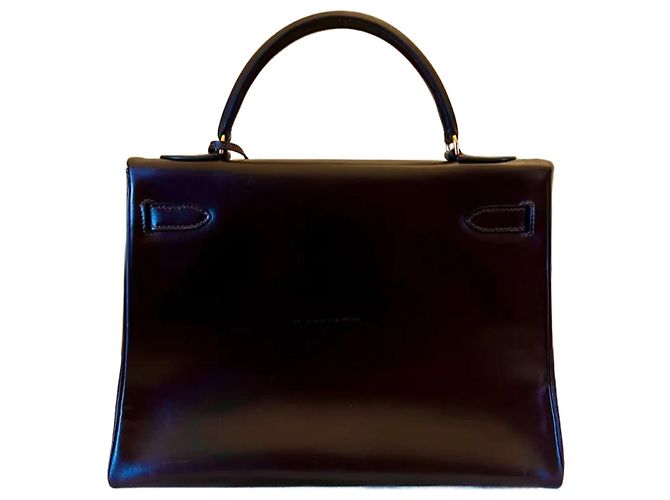 Hermès Hermes Kelly 32 Brown Box (Chocolat) Calf Gold Hardware (GHW) Marrone - vista 7