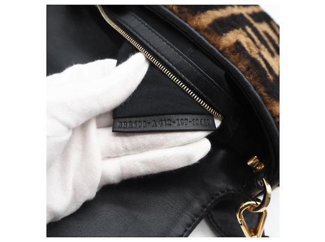 Borsa a secchiello Fendi Zucca Mamma Marrone Beige - Ansicht 16