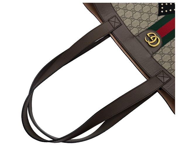 Bolso Tote Gucci 529720 Ophidia Multicolor Beige Marrón oscuro - vista 8