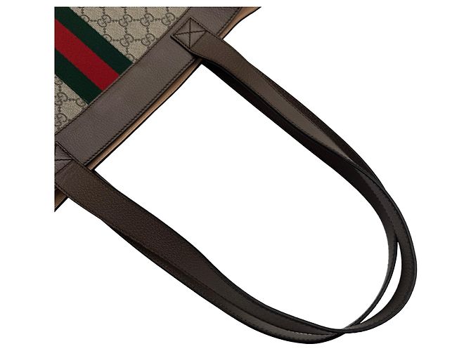 Bolso Tote Gucci 529720 Ophidia Multicolor Beige Marrón oscuro - vista 9