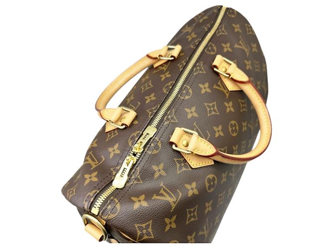 Louis Vuitton Speedy 35 Bandoulière M41111 Boston Bag Marrone - vista 13