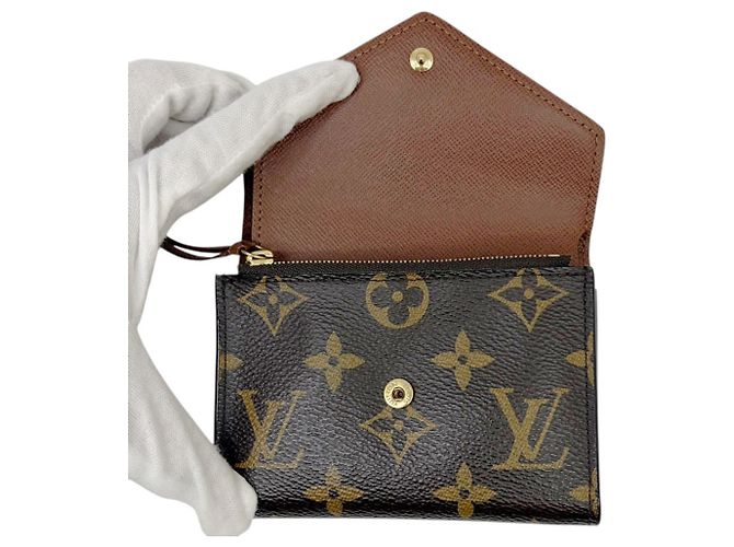 Louis Vuitton Monogram Portefeuille Victorine Wallet Castaño - vista 4