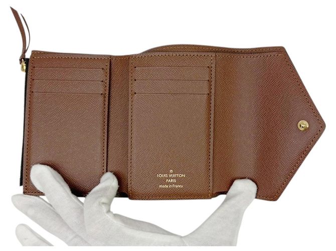 Louis Vuitton Monogram Portefeuille Victorine Wallet Castaño - vista 6