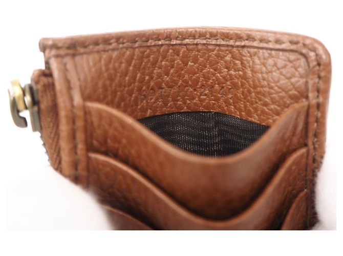 Gucci Interlocking G Denim Coin Case Brown Blue - view 11