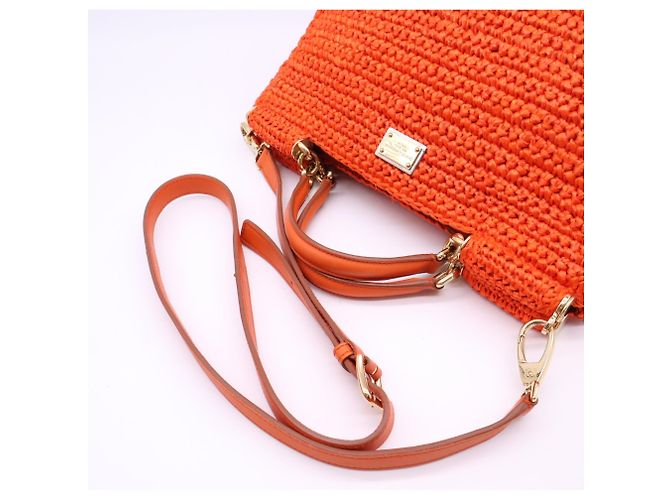 Bolso Dolce & Gabbana Raffia Miss Sicily Naranja - vista 10