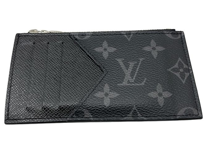 Louis Vuitton Monogram Eclipse Card Case Preto - vista 3