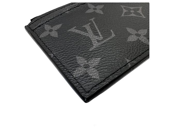 Louis Vuitton Monogram Eclipse Card Case Preto - vista 7