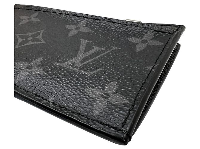 Louis Vuitton Monogram Eclipse Card Case Preto - vista 8
