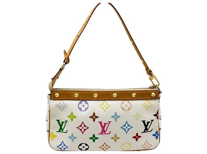 Louis Vuitton Monogram Multicolore Pochette Accessoires Bianco - vista 2