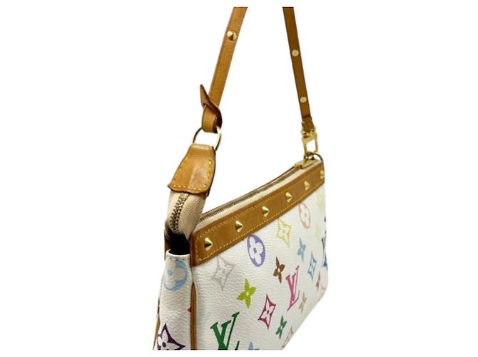Louis Vuitton Monogram Multicolore Pochette Accessoires Bianco - vista 3