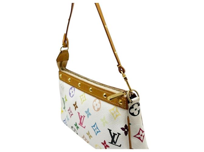 Louis Vuitton Monogram Multicolore Pochette Accessoires Bianco - vista 4