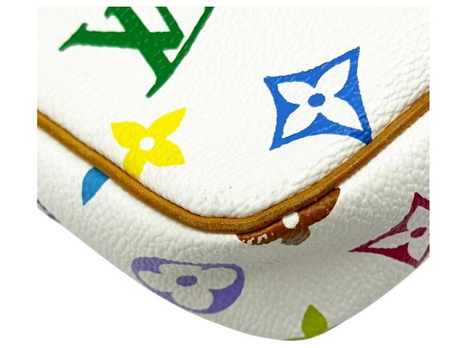 Louis Vuitton Monogram Multicolore Pochette Accessoires Bianco - vista 7