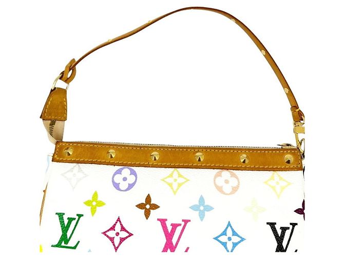Louis Vuitton Monogram Multicolore Pochette Accessoires Bianco - vista 9