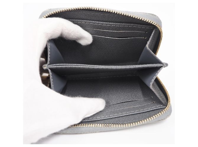 Monedero Zippy de denim Monogram Louis Vuitton Castaño - vista 10