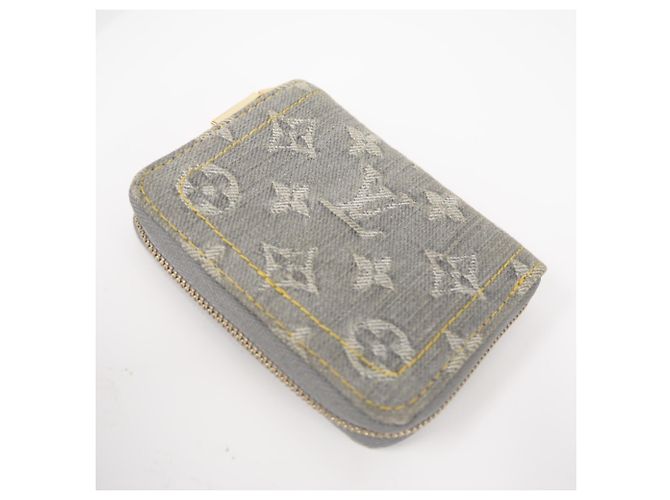 Monedero Zippy de denim Monogram Louis Vuitton Castaño - vista 2