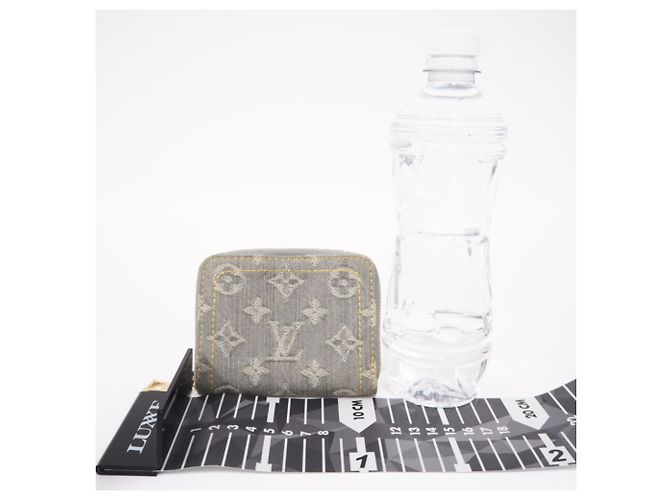 Monedero Zippy de denim Monogram Louis Vuitton Castaño - vista 3