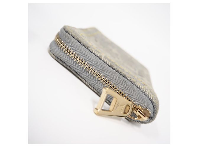 Monedero Zippy de denim Monogram Louis Vuitton Castaño - vista 7